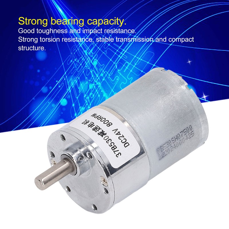 Gear Motor DC 24V 800RPM Speed Reduction Stable Transmission Geared