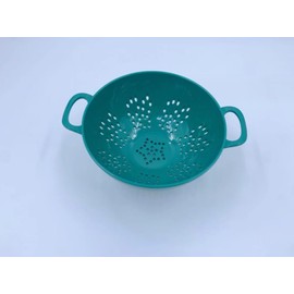 ASEANAO - Mini colador de alimentos resistente de 6 pulgadas con doble asa verde para frutas y verduras sin BPA (verde oscuro)