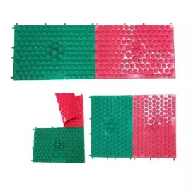 Jeong Sports 삼손 연결식 지압매트/1개 발지압/씽크대/수지침용법 지압매트 지압판 Samson Connectable Acupressure Mat/1 Piece Foot Acupressure/Sink/Table Acupressure Mat Using Sujok Method [Color Random]