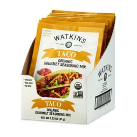 Watkins Organic Taco Gourmet Seasoning Mix, 1 oz. Packets,12 Count(Pack of 1)