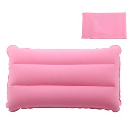 SUTAFOR Inflatable Cushion, Ultralight Camping Pillow, Travel Pillow, Flocking Seat Cushion for Beach, Outdoor, Hiking, 44 x 28 cm, Pink