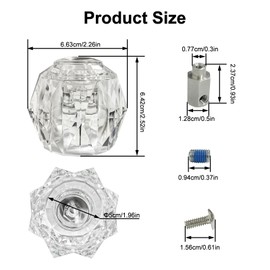 Replacement for RP41661 Shower Faucet Handle Clear Acrylic for Delta Peerless Single Handle Tub Faucets Shower Knob Button Screw Connector