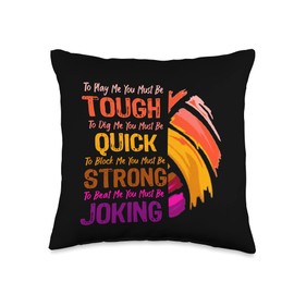 Volleyball Funny Quote Great For Teenage High School Player Throw Pillow