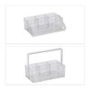 Relaxdays 4 Compartments Plastic Desk Organizer & Cosmetic Storage Portable