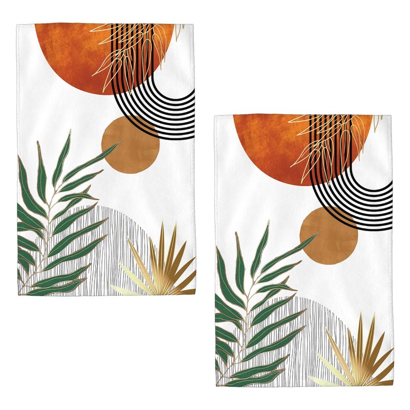Mid Century Dish Towels 16x24 inches Pack of 2, Boho