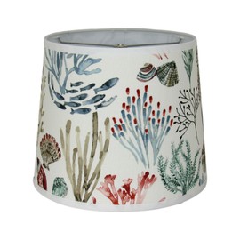Albert Estate Ltd, Coastal Coral Lamp Shade, 10" Drum Shade