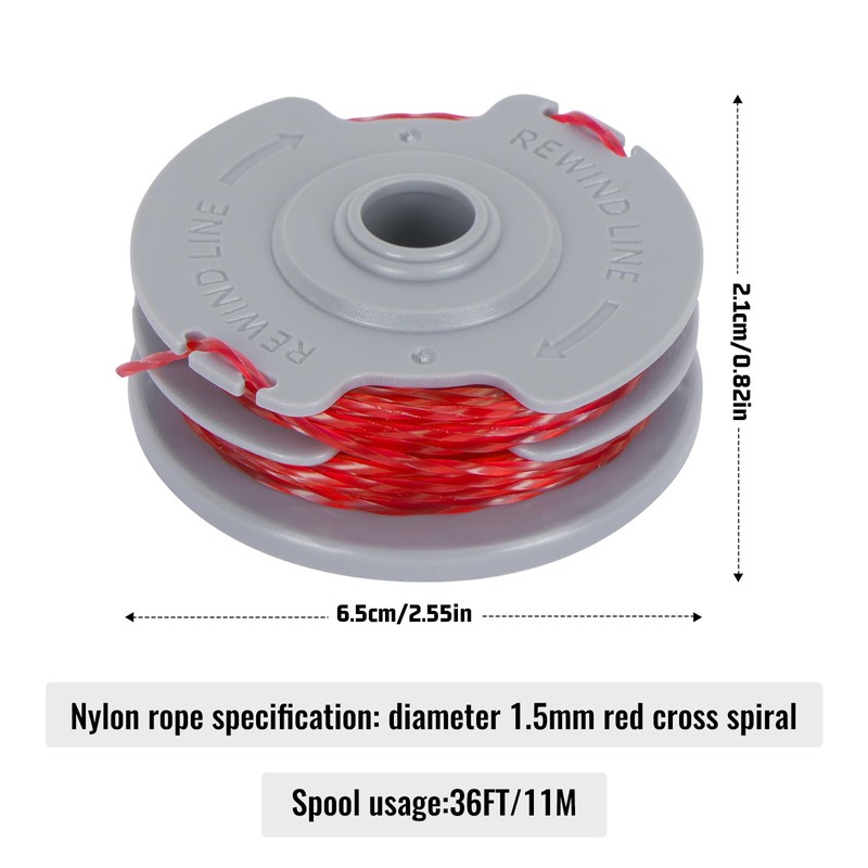 Zythrem 4Pcs Strimmer Spool Line Double Autofeed Spool Strimmer Wire