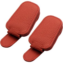 Soporte de piel vacuno multifuncional para anteojos de sol y clip para tarjeta de billete para visera de coche, 2 unidades, soporte para anteojos de sol para visera de coche, clip para