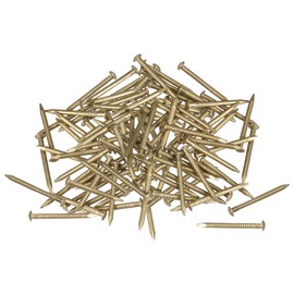 sourcing map Small Tiny Brass Nails 1.2x15mm for DIY Decorative Pictures Wooden Boxes Household Accessories 100pcs