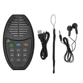 Bible Player Solar Charging 4G Capacity Portable Electronic Bible Reader with LED Light for Bible Listener Spanish Black