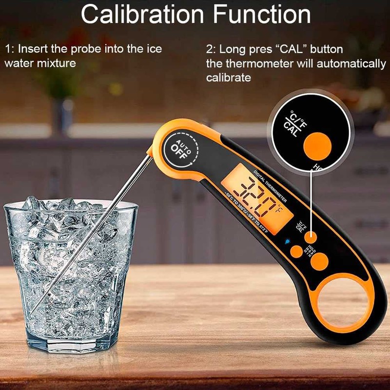 OcioDual Foldable Roasting Thermometer BBQ Thermometer Meat Thermometer Cooking Thermometer