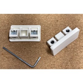 IKEA Set Of 2 End Caps - Ikea VIDGA Triple Curtain Panel Track - Sliding Drapery Rail