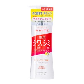 Kose Moisture Mild White Wrinkle Care Perfect Essence All-in-One Pump Type 8.1 fl oz (230 ml) [Quasi-Drug] Contains Niacinamide Blemish Care Wrinkle Improvement Aging Care Non-Alcohol Formula