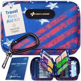 KEEP>GOING KeepGoing Travel First Aid Kit for Car, Home, Hiking, Camping and Outdoor Emergencies - First Aid Kit Travel Size TSA-Approved