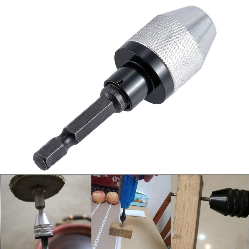 KATUR Keyless Drill Chuck Quick Change Adapter Converter 1/4 Inch