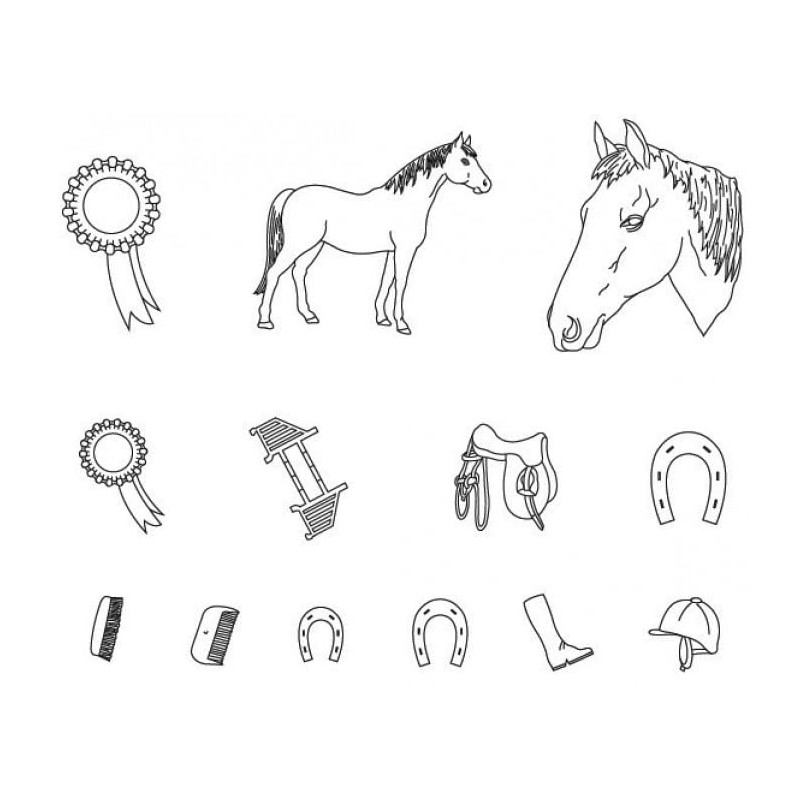 Horse Set Patchwork Cutters Sugarcraft Tools