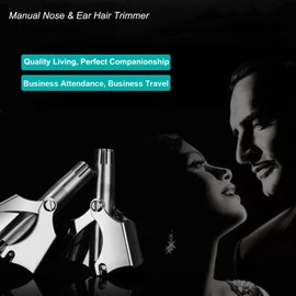 Synsoklip Nose & Ear Hair Trimmer - Professional Grooming Tool for Men and Women - No Pain, No Pulling - Waterproof & Portable-Great Gift for Men & Women,Easy to Wash and Store (Manual SK018)