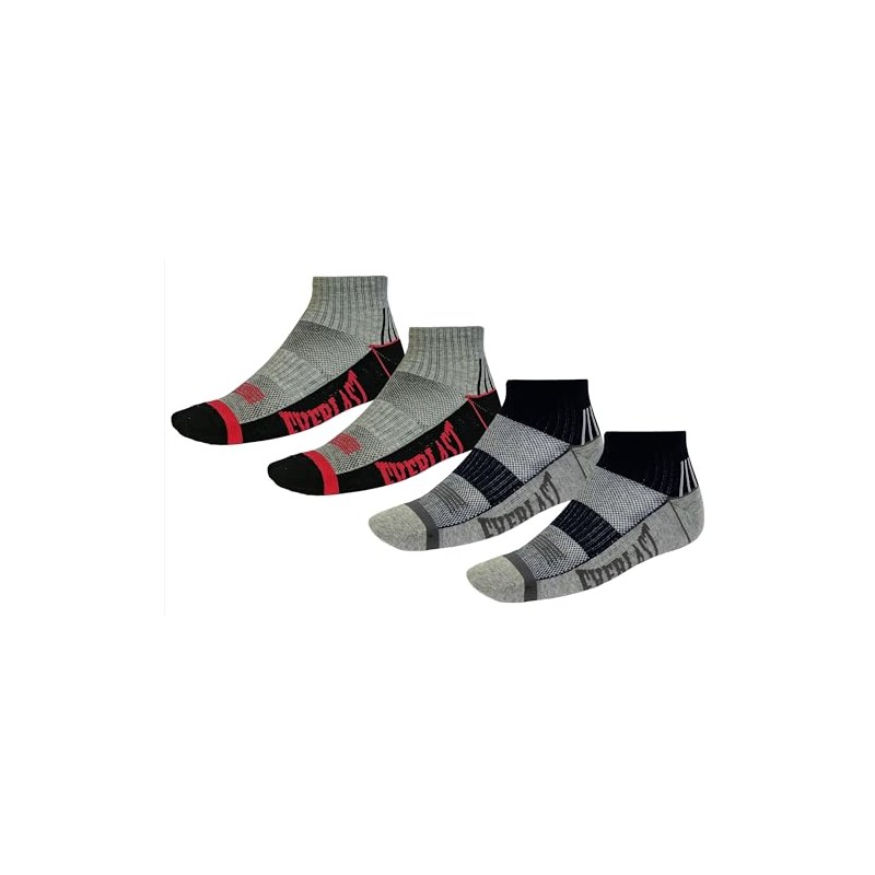 Everlast Mens Modern Socks, Black Grey