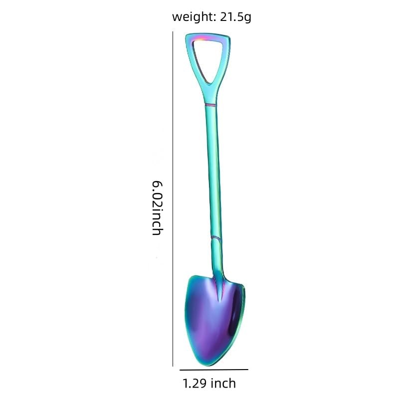 Coffee Spoons Stainless Steel Tea Round Dessert Long Handle for