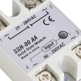 Keenso Relé de Estado Sólido, SSR-80AA Relé de Estado Sólido Monofásico, SSR 80A 80-250VAC Módulo Sólido Relés