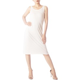 iB-iP Women's Modal Knee-Length Comfortable Straight Underdress, White