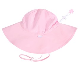 Unisex Baby Sun Hat with UPF 50+ Outdoor Adjustable Beach Hat,Baby Girl Wide Brim Bucket Hats for Infant Toddler Little Boy (12-24 Months) Pink