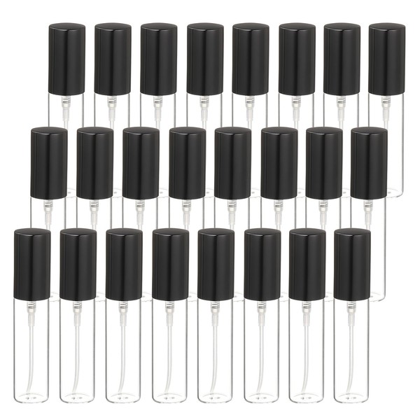 uxcell 7ml Glass Mini Perfume Bottles, 25Pcs Fine Mist Bottles