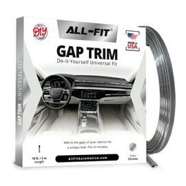 All-Fit Automotive Car Gap Filler – 10 Ft Chrome Trim Molding for Car Accessories Interior – Universal, Flexible Car Interior Accessories for Dashboards, Panels, & Air Vents – Easy DIY Installation