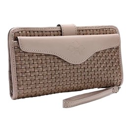 Patricia Nash Valentia Woven Stone Wallet, Brown