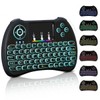 2.4GHz Wireless Mini Remote Control Keyboard Colorful backlit with Rechargeable