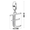 Letter Initial A-z Alphabet Beads Solid 925 Sterling Silver Dangle