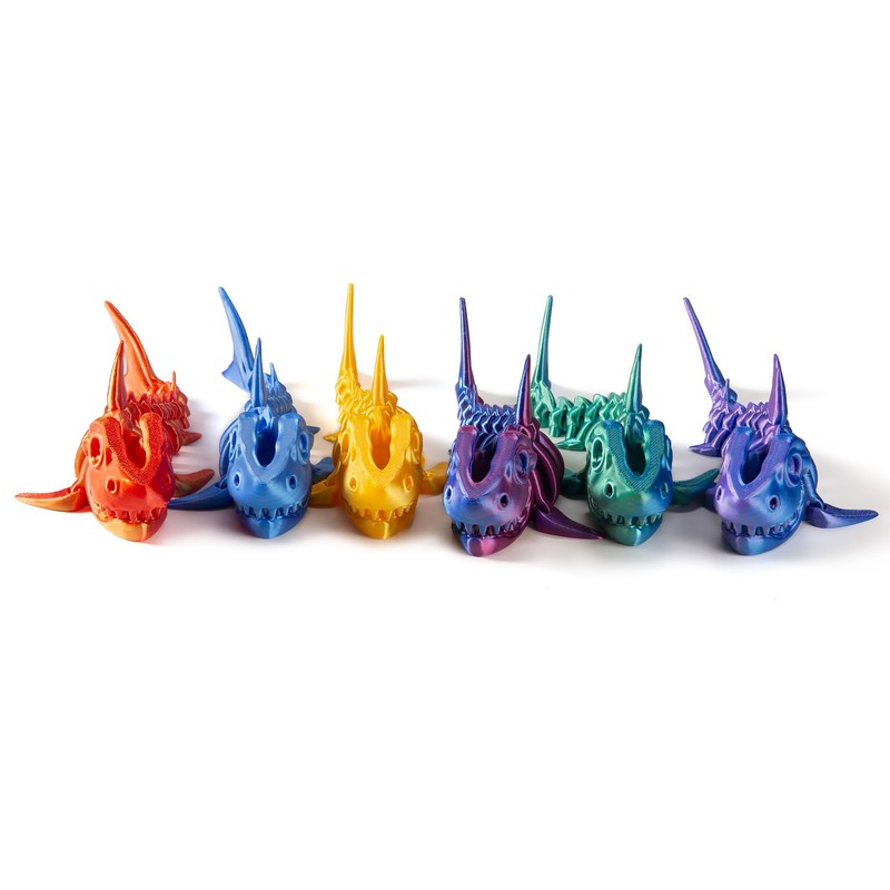 WUALAIER 3D Printed Articulated Shark Toy – Fun Movable Skeleton