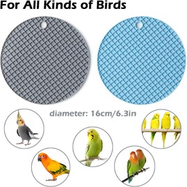 WADY 2Pcs Bird Foraging Puzzle, Slow Feeder Mats, Interactive Parrot Toys to Increase Feeding Time, Enrichment for Parakeet, Cockatiel, African Grey, Conure, Budgies