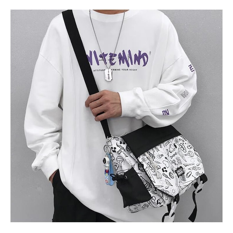 Inshere Cute Shoulder Bag, Aesthetic Shoulder Bag, Nylon Y2K Shoulder