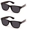 2 Pair Full Reader Sunglasses NOT BiFocals-Hard Case Included-Black/Black 1.50