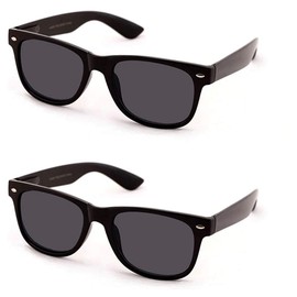 2 Pair Full Reader Sunglasses NOT BiFocals-Hard Case Included-Black/Black 1.50
