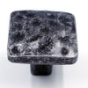 Jetland Square Hammered Cabinet Knobs - 6-Pack, Iron Scratches, 1-1/4"