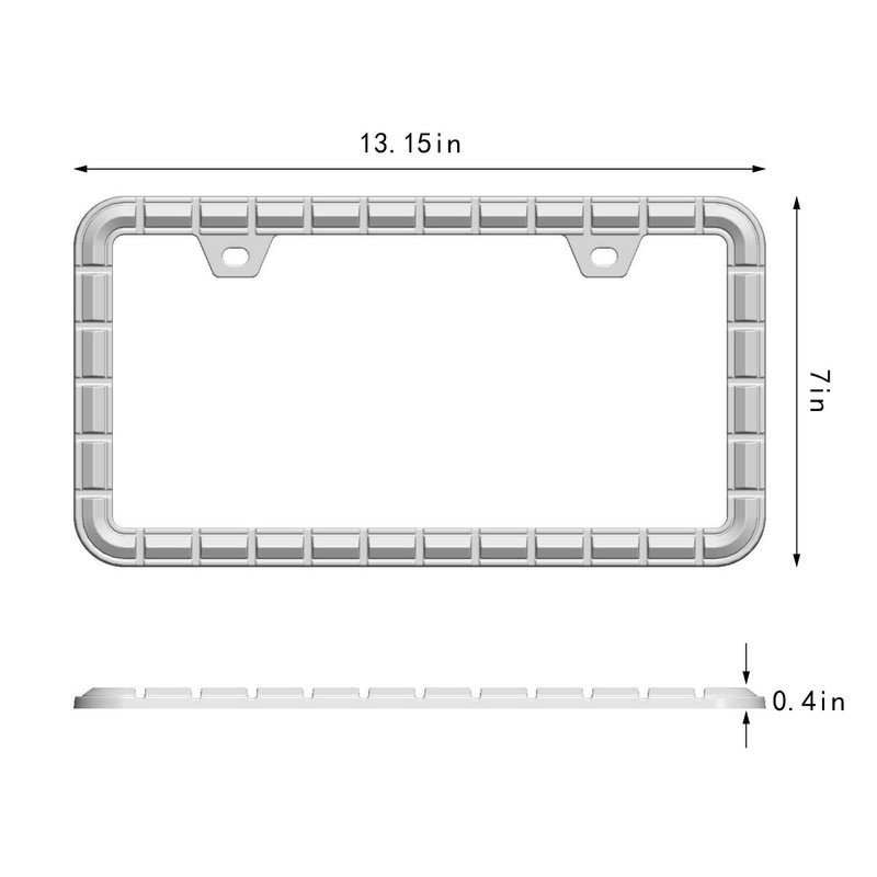 Creathome 3D Chrome License Plate Frames, Pure Zinc Alloy Metal