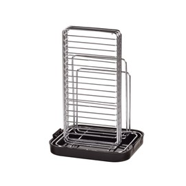 パール金属 シンプルストレージ 包丁・まな板 スタンド ブラック HB-1146