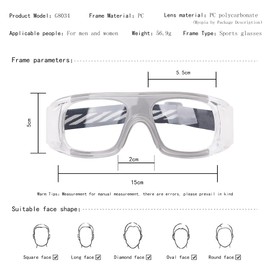 SooGree Goggles Sports Glasses Adjustable Elastic Wrap Eyewear For Soccer Basketball Tennis Lover Protect Eye Safety