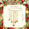 Suncalla 2 Pcs Christmas Santa Claus Boots Brass Bells