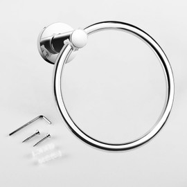Towel Holders for Bathrooms Towels Rail - Hand Towel Holder Towel Ring, Drilling Needed, Chrome 060501