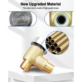 Upgraded RV Vacuum Breaker Check Valve Fit for b&b Model 571 Check Valve, Replace 571-VAC-CHK-A Leaking Vacuum Breaker on Black Tank System 1/2 DN Male, Brass Material