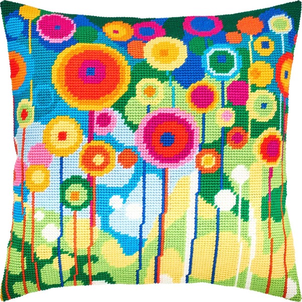 Dandelions. Needlepoint Kit. Throw Pillow 16×16 Inches. Printed Tapestry Canvas, European Quality