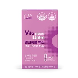 Vita Unit Milk Thistle Max Liver Health Milk Thistle Extract 130mg 2 month supply 6 month supply 60 capsules, 1 unit / 비타유닛 밀크씨슬 맥스 간건강 밀크씨슬추출물 130mg 2개월분6개월분 60캡슐, 1개