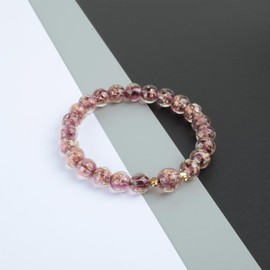 AROUROUA Firefly Breads Bracelet Firefly Glass Bracelet Luminous Beads Bracelet for Women Glass Mermaid Bracelet Anti Anxeity Healing Energy Glowing Beaded Bracelets