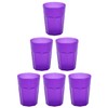 Engelland - 6 x Purple Frosted Plastic Cups 250ml with