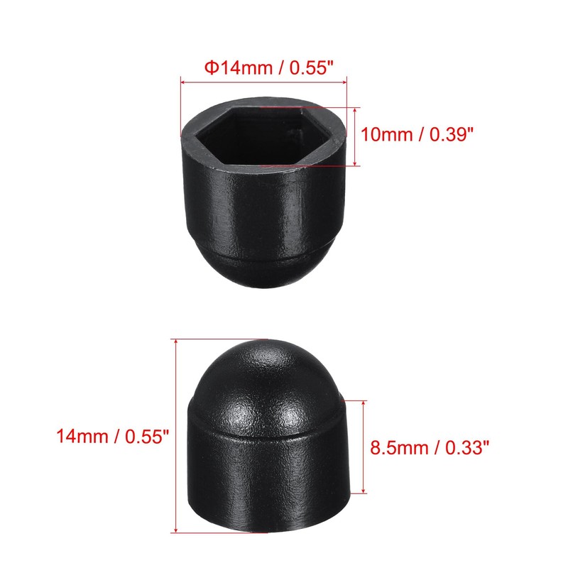 sourcing map Pack of 50 Protective Caps for Nuts Made