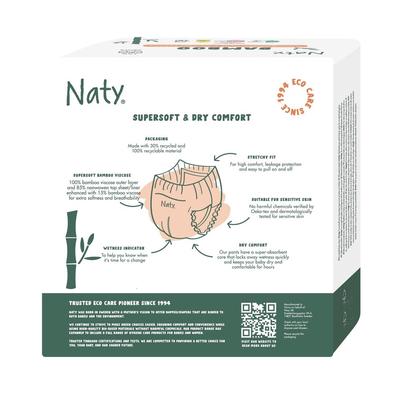 Naty Bamboo Viscose Training Pants – Silky Soft, Potty Training
