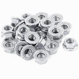 KOYMING M5 Nuts Hex Lock Nuts M5 x 20pcs Lock Nuts Flange Nuts 304 Stainless Steel